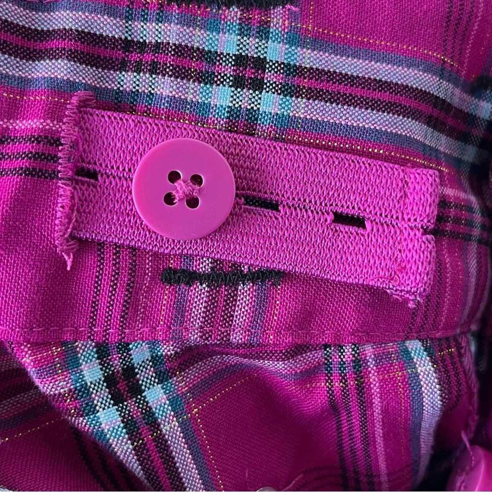 •PELLE PELLE• Girls Plaid Pleated Skirt - Size 6 - Picture 6 of 8